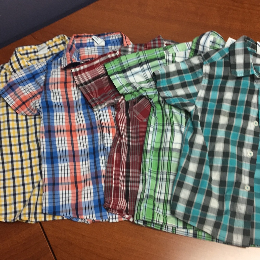 Bundle: 5 Boys Short Sleeve Button Down Shirts